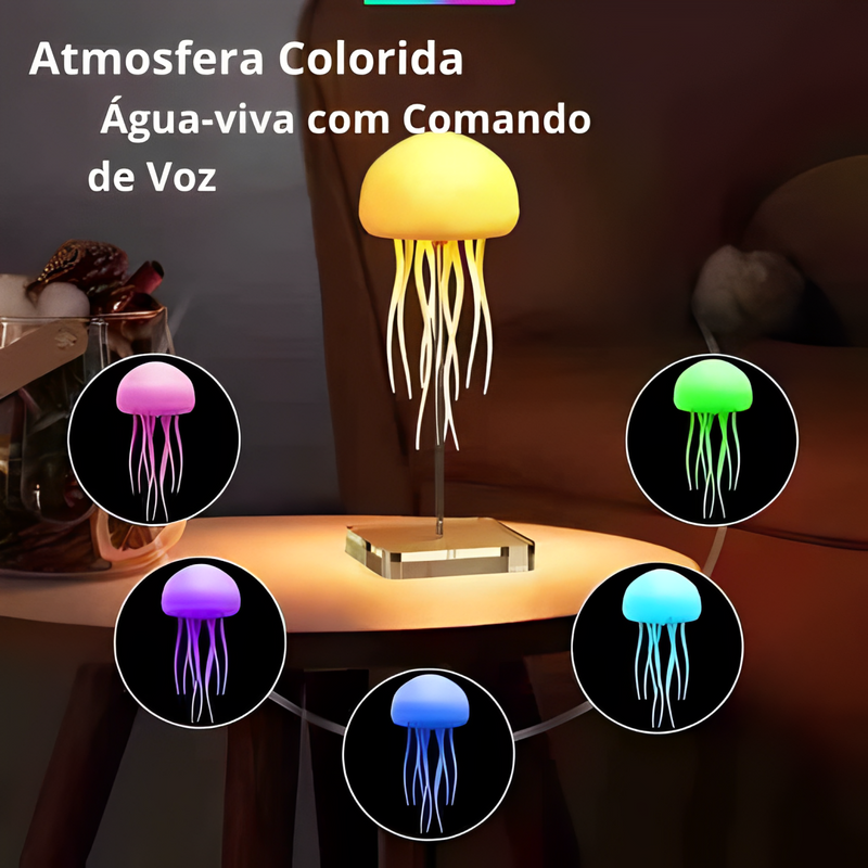 Luminária Agua Viva com Controle de Voz